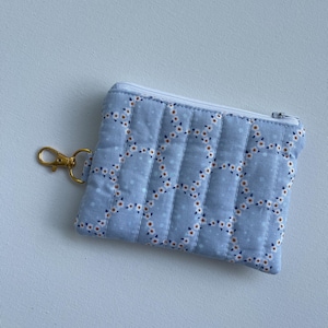 Keychain Wallet Zipper Pouch Quilted Pouch Handmade Gift for Her Airpods Case Small Wallet Coin Purse Quilted Bag