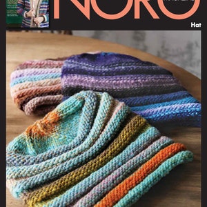 NORO Kureyon Mützenstrick-Kit mit 250g Noro Kureyon Mützenstrick-Set in 9 Farben - 2 x 50g Stränge Noro Kureyon & gratis NORO Strickmuster