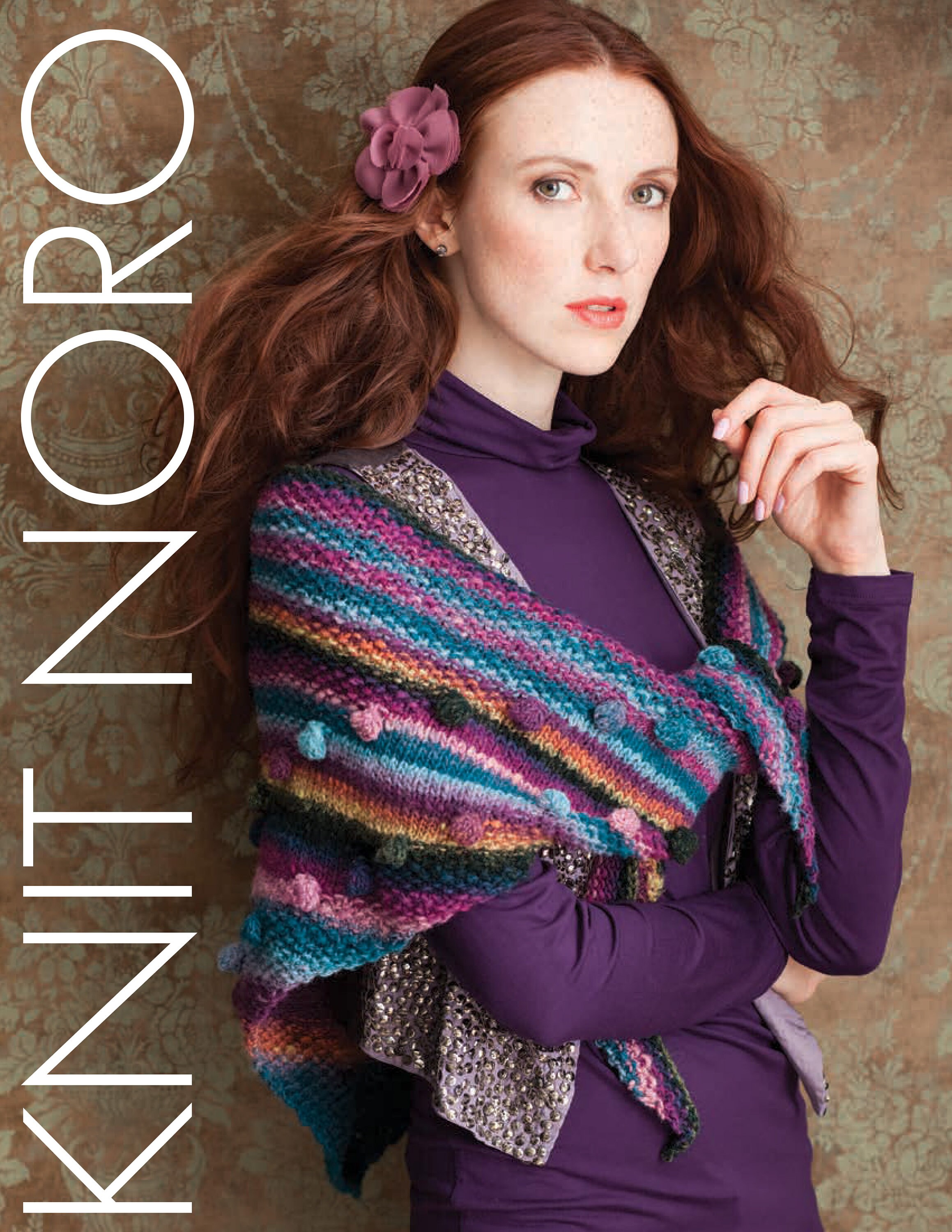 NORO Kureyon Bobble Wrap Knit Kit Includes 4 X 50g Balls of