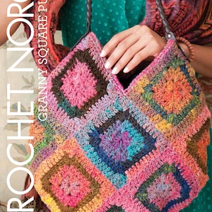 NORO Kureyon Grandma Squares Geldbörse PDF Sofortanleitung-Download mit NORO Kureyon Wolle