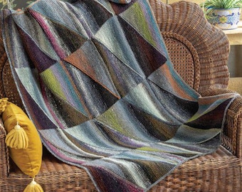 NORO Kureyon Half and Half Blanket Instant Download PDF Pattern