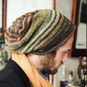 NORO Kureyon Man&#39;s Slouchy Hat PDF Instant Download Pattern