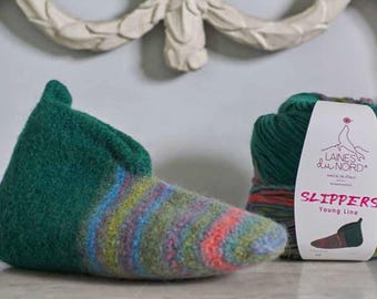 Pantoffels van Laines du Nord PDF Instant download patroon met pantoffelsBabucce met geavanceerde steekpatronen en vormgeven door vilten