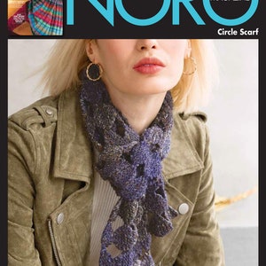 NORO Kiri Knit Kit &quot;Circle Scarf&quot; Includes 1 x 100g Hank of NORO Kiri in 7 Color Options and Free NORO Pattern