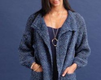 NORO Madara Open Cardigan PDF Download Pattern "Saturday Afternoon" Featuring NORO Madara