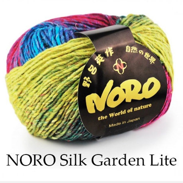 Noro Silk Garden Lite Yarn - A DK to Light-Worsted Wool, Silk and Mohair Blend for Knitting and Crocheting Socks to Shawls.