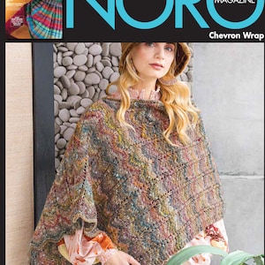 NORO Ito Chevron Wrap Knit Kit Includes 2 x 200g Big Dragon Cakes of NORO Ito in Beautiful Colorway Options and Complimentary Pattern