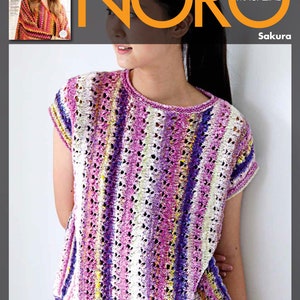 NORO Enka Strickpaket SAKURA Simple Tee Sofort-Download PDF-Muster