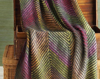 NORO Bias Stripe Afghan PDF Instant Download Pattern