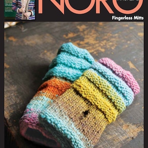 NORO Kureyon Strickpaket | NORO Fingerlose Handschuhe Strickpaket 100% Merinowolle Enthält 1 x 50 g Strang Noro Kureyon & kostenlose Noro-Anleitung