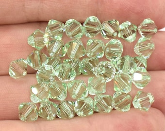 Chrysolite 5301/ 5328,Light Green Swarovski Crystal Bicone Beads 5mm 6mm 8mm 10mm Pastel Light Green Crystal Beads Swarovski Bicones