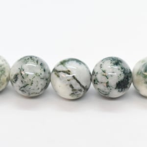 Tree Agate (Natural) A Grade Round Gemstone Beads - 4mm, 6mm, (16&quot; Strand) Wholesale Bead for Jewelry Making Jewelry Supplies Bulk
