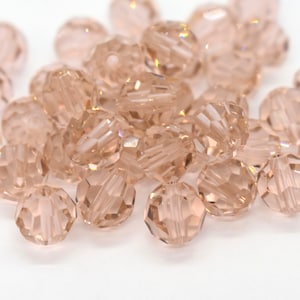 Vintage Rose 5000 - Dusty Pink Swarovski Crystal Round Beads for Jewelry Making 4mm, Wholesale Crystal Beads to Make Jewelry With