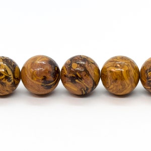 Elephant Skin Jasper (Natural) A Grade Round Gemstone Beads 6mm, 10mm, 12mm (8&quot; or 16&quot; Strand),Brown Honey Color Gemstone, Wholesale Beads