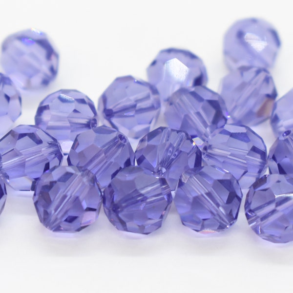 Tanzanite 5000 Purple Swarovski Crystal Round Beads, 4mm 5mm, Bright Purple Round Beads, Cute Lilac Swarovski Crystal for Necklaces