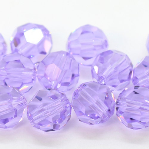 Violet 5000 light Purple Swarovski Crystal Round Beads 4mm Etsy