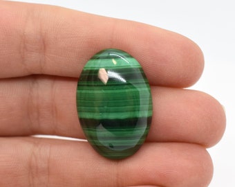 AAA Quality Malachite Cabochons 43.5x28.5x7.5 MM Size C250 Loose Gemstone Natural Malachite Oval Shape Smooth Cabochon