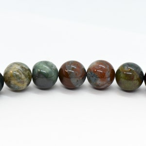 Bloodstone (Natural)A Grade Round Green & Red Gemstone Beads for Jewelry,Heliotrope, 4mm, 6mm, 8mm, 10mm 12mm Wholesale 16&quot;Strand