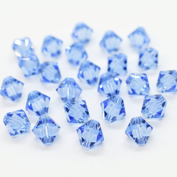 Light Sapphire 5301/5238 - Blue Swarovski Crystal Bicone Beads to Make Jewelry With 3mm 5mm Bulk Swarovski Crystal Beads for Jewelry, Blue