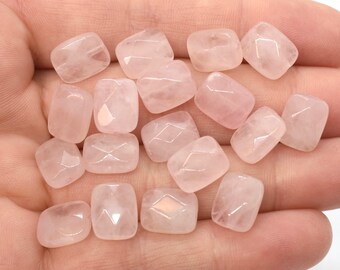 30x10 MM Rectangle Shape Rose Quartz Cabochon Rose Quartz Gemstone Shape Cabochons 8 Pc Natural Pink Rose Quartz Pencil Shape Cabochons