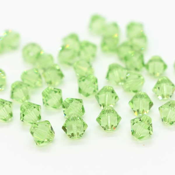 Peridot 5301/5328-Green Swarovski Crystal Bicone Beads for Birthstone Jewelry 3mm 4mm 5mm 6mm Wholesale Beads to Make Jewelry With