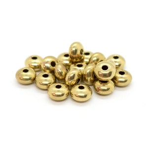 Gold Filled 14k Saucer Spacer Rondelle Beads for Jewelry Making 3mm, (20 beads/package)Gold Metal Spacer Beads  For Jewelry,Gold Alternative