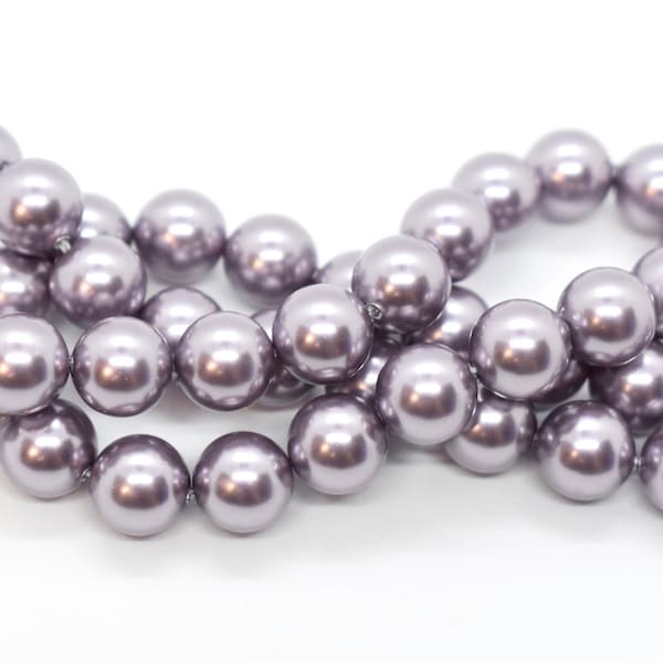 Crystal Mauve - Purple Swarovski Crystal Pearls To Make Jewelry With 5810/5811 Round (12mm) Wholesale Crystal Pearls for Jewelry