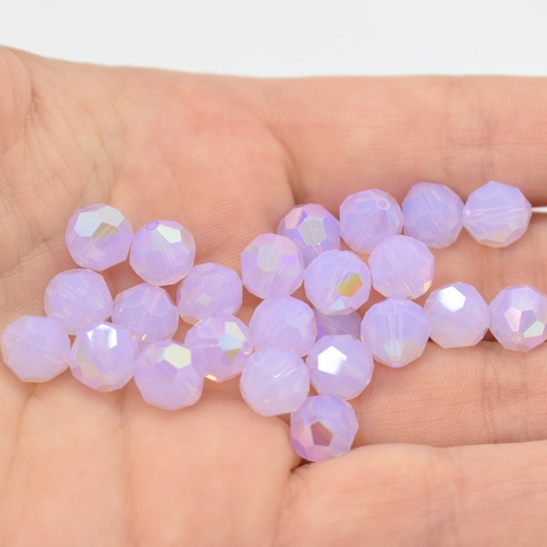 Violet Opal AB 5000 - Light Purple Swarovski Crystal Round Beads, 6mm, Wholesale Crystal Beads for Rosaries, Bracelets and Necklaces