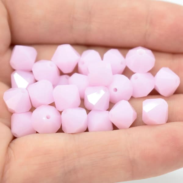Rose Alabaster 5328/5301-Opaque Pink Swarovski Crystal Bicone Bead 5mm Wholesale Crystal Beads, Pink Jewelry Supplies, Beads for Jewelry