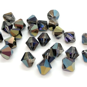 Crystal Heliotrope 5301/5328 Purple Bronze Multi Colored Swarovski Crystal Bicone Beads 4mm 5mm 6mm 8mm, Unusual Color Swarovski, Wholesale
