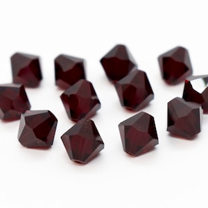 Garnet 5301/5328 -  Dark Red Swarovski Crystal Bicone Beads 4mm, 5mm, Wholesale Beads for Jewelry Making, Birthstone Jewelry