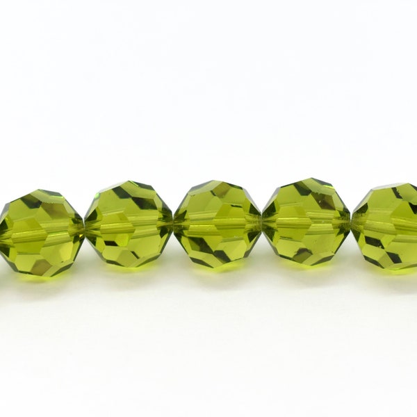 Olivine Swarovski Crystal Round Olive Green 5000 Round Beads,4mm 5mm 6mm 10mm,Olive Green Crystal Beads for Earrings,Swarovski Crystal Round