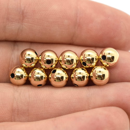 Gold Filled 14K Corrugated Round Beads for Jewelry Making 4mm Etsy