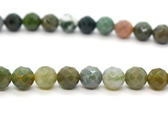 Fancy Jasper (Natural) A Grade, Faceted Round Gemstone Beads 4mm, 6mm, 8mm Gemstone Beads for Jewelry Making Wholesale Beads & Gemstones