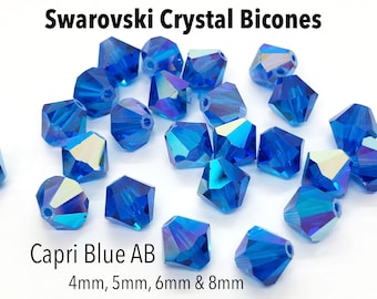 LIGHT AZURE 5328 5MM CRYSTAL BICONE BEADS 165 PCS GENUINE SWAROVSKI® 5301