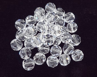 Helder kristal Preciosa Tsjechische kristal ronde kralen, 4 mm, 6 mm, 8 mm, heldere ronde kristalkralen, groothandel kralen voor het maken van sieraden