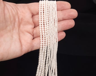 Tiny White Round Shell Pearls,2mm,2.5,3mm,4mm High Quality White Round Shell With Pearlized Coating, Pearls For Bridal Gowns/Jewelry
