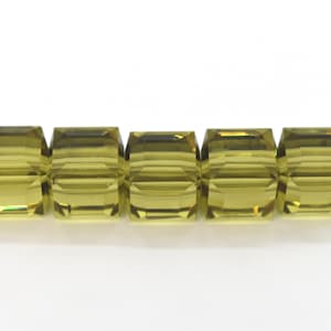 Khaki 5601 Swarovski Crystal Cube Bead(4mm, 6mm, 8mm)Wholesale Green Crystal Beads for Jewelry Making,Swarovski Beads, Avocado Colored Cubes