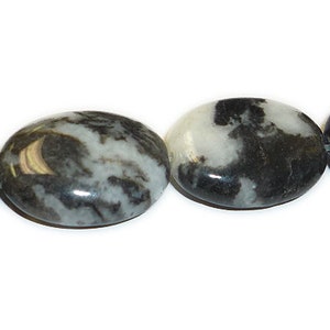 Zebra Jasper / Mexican Zebra Stone,Natural A Grade Flat Oval Gemstone Beads,8x10mm,13x18mm Jewelry Gemstone Bead,Black & White Gemstones