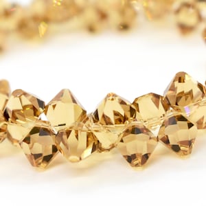 Light Colorado Topaz - 6301 Tan Swarovski Crystal Top Drilled Bicone Pendant Beads for Jewelry Making 6mm 8mm Bulk Swarovski Pendant Beads