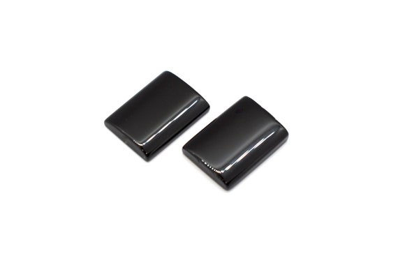 Black Onyx Rectangle Gemstone Cabochon Flat Back,10x12mm 12x14mm,13x 18mm,15mm x 20mm for Jewelry Making, For Rings, Pendant, 1 pc