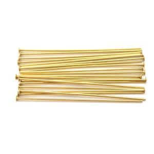 14k Gold Filled Head Pins 10 Pcs, 22 or 24 Gauge 2 inch Inch Simple Head Pins for Jewelry Making, Jewelry Supplies, Plain Head Pins