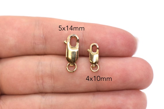 Real 14k Gold Lobster Clasp/Spring Clasp/S Clasp for DIY Necklace Bracelet  Jewelry Making(Style 1)
