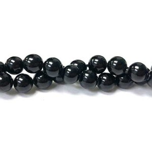 Black Coral (Bleached) Smooth Round Beads 4mm, 6mm,16 inch strands - Black Coral Beads for Ocean Jewelry, Round Beads to Make Jewelry With
