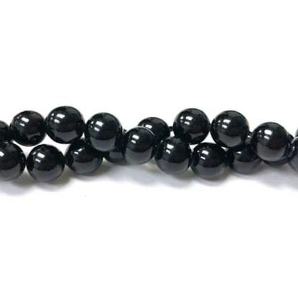 Black Coral (Bleached) Smooth Round Beads 4mm, 6mm, 8mm - Coral Beads for Ocean Jewelry, Round Beads to Make Jewelry With, Jewelry Supplies