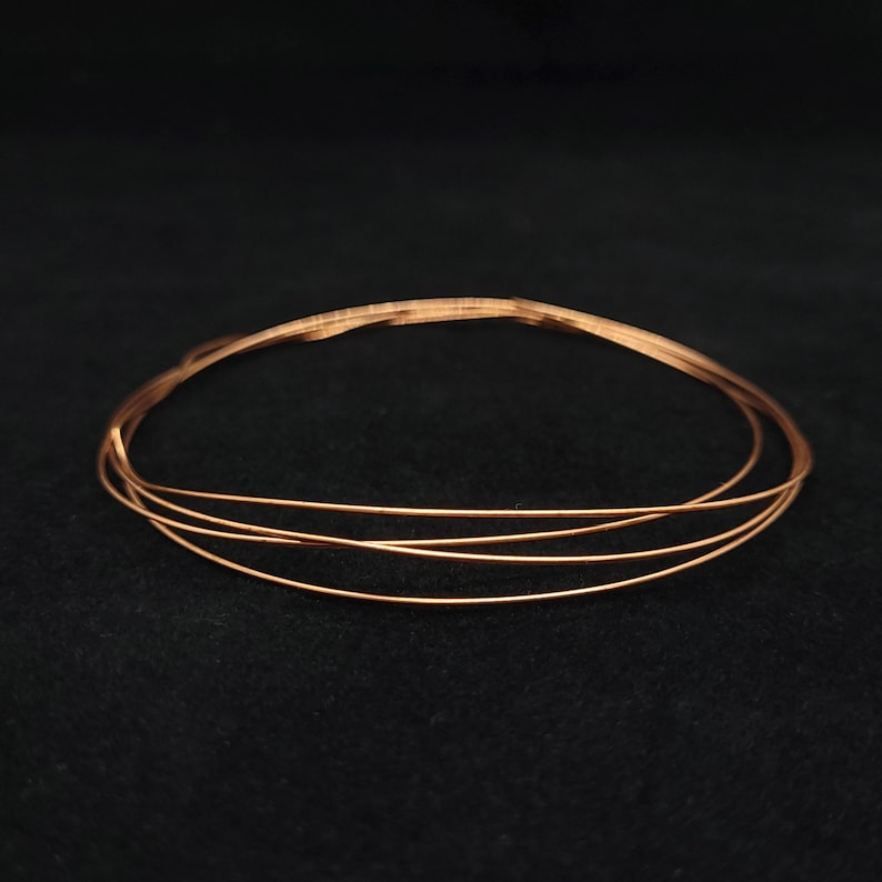 Copper Wire Round Half Hard 22 Gauge Wire 3 Feet for Wire Wrapping and Shaping, Copper Jewelry Wire for Cabochons Findings HH Round Wire image 1