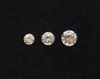 Cubic Zirconia - White Loose Round Faceted CZ Stones, 4mm,5mm,6mm, Point Back, Sold By The Piece - Great Alternative for Diamonds, Vintage