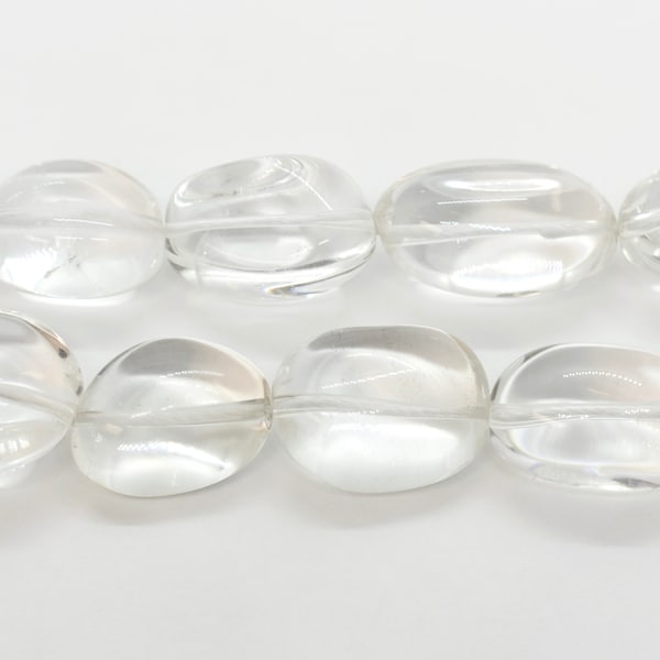 Clear Quartz (Natural) A Grade Medium To Large Nugget Gemstone Beads - Approximately 12x15mm,  Rock Crystal Quartz, April Birthstone Beads