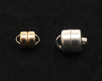 Sterlingzilver 7 mm of 14 kt gold filled 5,5 mm magnetische knoopsluiting (1 sluiting) 14 kt gold filled of sterlingzilver Bevindingen, sieraden maken