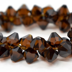 Mocca 6301 - Brown Swarovski Crystal Top Drilled Bicone Pendant Beads to Make Jewelry With 6mm 8mm Wholesale Pendants, Pendant Crystal Beads